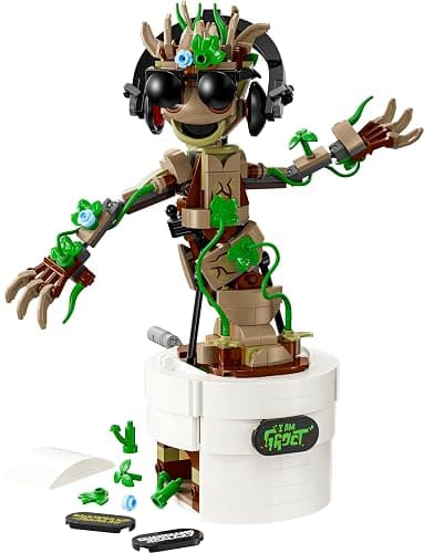 LEGO Marvel Dancing Groot Buildable Animated Toy Action Figure, Guardians of the Galaxy Character, Kids’ Hand-Operated Interactive Playset, Super Hero Gift for 10 Plus Year Old Boys and Girls 76297 thumbnail 6