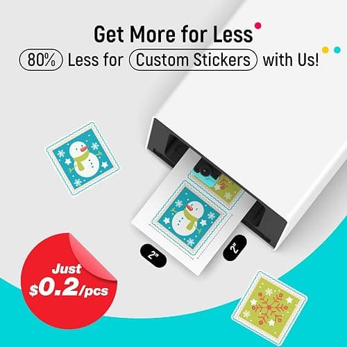 Liene PixCut S1 Color Sticker Printer & Cutting Machine - All-in-One Sticker Maker for DIY Crafts, Custom Labels & Gifts. Thermal Dye-Sublimation Photo Printer, 300 DPI, Precise AI Auto-Cutting thumbnail 6
