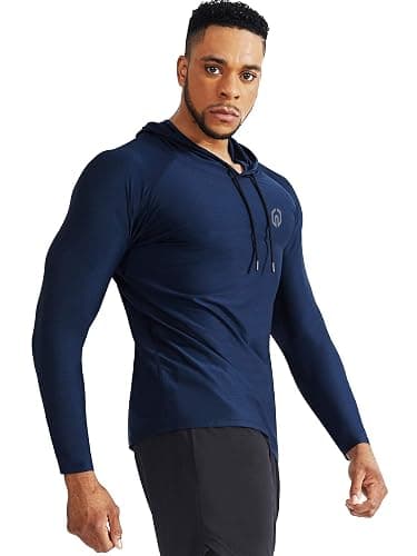 NELEUS Men's Dry Fit Athletic Shirt Workout Running Long Sleeve Shirts with Hoods thumbnail 4