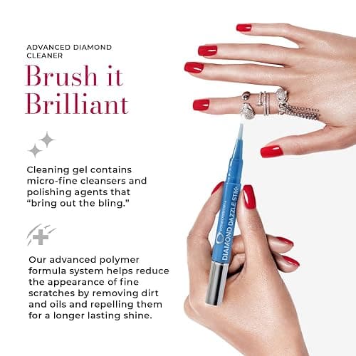 Connoisseurs 1050 Diamond Dazzle Stik – Portable Ring Cleaner Pen for Wedding Bands, Engagement Rings, Gemstones & Fine Jewelry – Safe & Easy At-Home Jewelry Cleaner (Single Pen) thumbnail 3