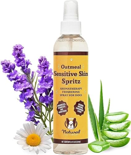 Natural Dog Company Sensitive Skin Deodorizing Spray 8 oz – Hypoallergenic Neutral-Scent Dog Spritz with Aloe, Oatmeal & Lavender – Free of Sulfates, Parabens & Artificial Fragrance thumbnail 4