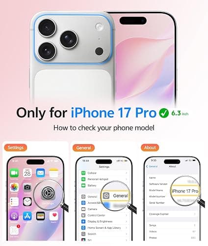 FNTCASE for iPhone 17 Pro Case: [Compatible with Magsafe] Translucent Matte Cases with [Full Camera Protection] [Screen Protector] Military Grade Shockproof Protective Phone Cover - Light Pink thumbnail 2