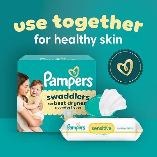 Pampers Swaddlers Diapers, Size 7 (26-50 lbs), 88 Count, Absorbent, Keeps Baby Dry and Comfortable, Skin Safe Disposable Baby Diaper (Packaging May Vary) thumbnail 14
