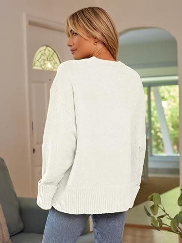 LILLUSORY Women's Oversized Sweaters Fuzzy Chunky Warm Pullover Sweater thumbnail 5