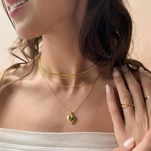 HONEYCAT Puffy Heart Locket in Gold, Rose Gold, or Silver | Minimalist, Delicate thumbnail 3