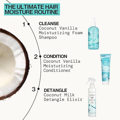 Pacifica Coconut Milk Hair Detangler Spray - Leave In Conditioner Spray, Detangling Elixir Suitable for All Types, Fine and Curly Hair Products, Smoothing, Moisturizing, and Anti-Frizz - 207 mL thumbnail 12