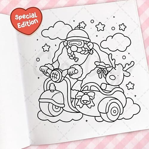 Cozy Christmas: Coloring Book for Adults and Kids (Cozy Spaces Coloring) thumbnail 9