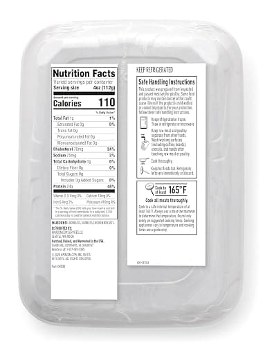 Amazon Grocery, Chicken Breast Fillets, Boneless Skinless, 100% Natural, Weight Varies thumbnail 2