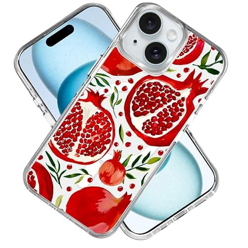 Case for iPhone 15,Fresh Pomegranate Clear Cases,Compatible with MagSafe,Slim Shockproof Magnetic Phone Sleeve Case for Girls Man,Scratch-Resistant Back ﻿ thumbnail 4