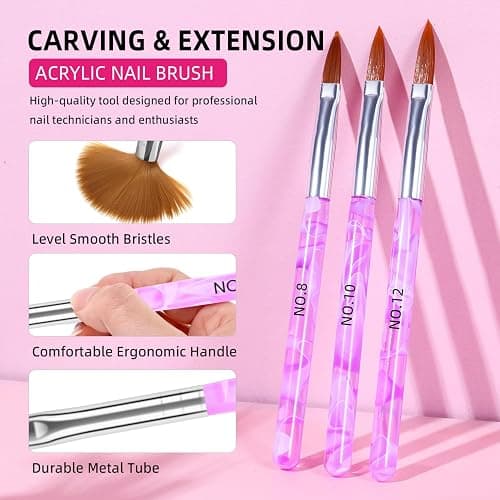 Acrylic Nails Kit Set 29 Colors with UV Lamp & Electric Drill, 2x60ml Monomer - All-in-One Nail Art Supplies for Beginners with Everything | All-in-One, for Beginners, with UV Lamp, with Everything thumbnail 5