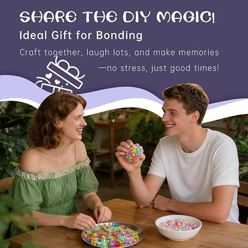 Anergoo DIY Stress Ball Making Kit-Easy DIY- 15 TPR Skins, Total 14oz of Various fillers, Create ASMR Anxiety Relief Toys, Handmade Squishy Stress Balls, Squishy Maker,Self-Care Gifts for Women thumbnail 5