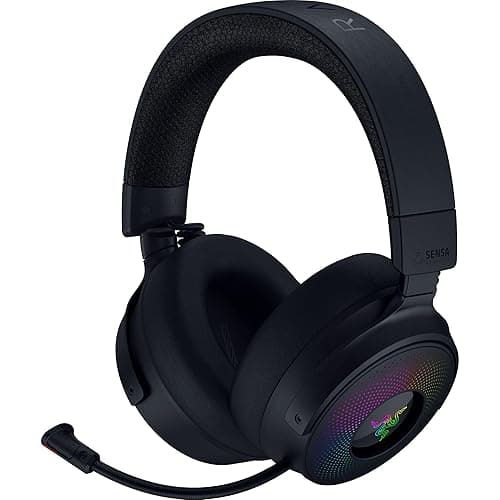 Razer Kraken V4 Pro Wireless Gaming Headset: OLED Control Hub - HD Haptics - 2.4GHz Wireless - Bluetooth - USB - 3.5 mm - Super Wideband Mic - For PC, Mac, PS5, Nintendo Switch, Steam Deck, Smartphone thumbnail 14