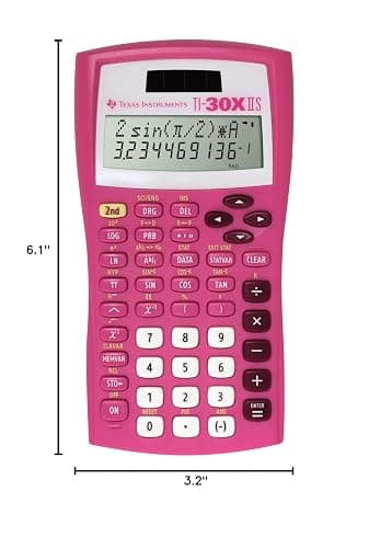 Texas Instruments TI-30X IIS 2-Line Scientific Calculator, Pink thumbnail 11