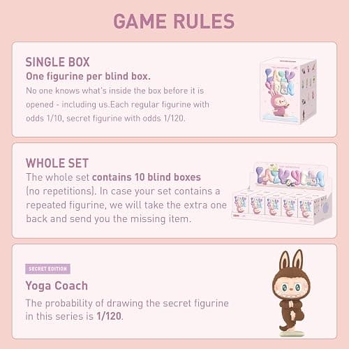 POP MART The Monsters Lazy Yoga Series Figures, The Monsters Blind Box Figures, Random Design Action Figures Collectible Toys Home Decorations, Holiday Birthday Gifts for Boys and Girls, Single Box thumbnail 4