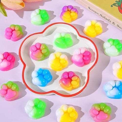 Taba Squishies, Taba Squishy Paw Cat's Paw Squishy Toys Kawaii Stress Reliever Anxiety Toys for Boys Girls Goodie Bag Stuffers for Toddlers (30pcs) thumbnail 4