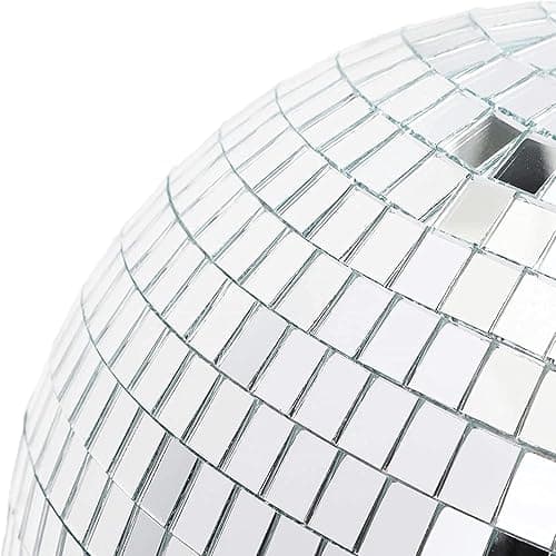 Mirror Disco Ball 8 Inch Hanging Disco Ball for Party Wedding Holiday Home Decoration, Silver thumbnail 4