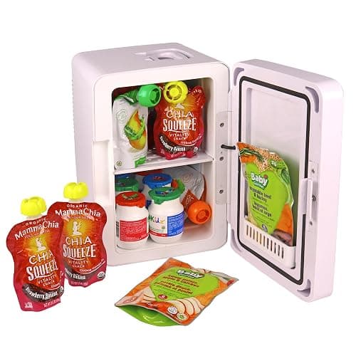 Koolatron Cosmetics Fridge w/Lighted Makeup Mirror, 6L Portable Skincare Refrigerator w/LED Ring Light, 12 Volt DC and 110 Volt AC Cords, Beauty Serum, Face Mask, Home, Travel, Hotel, Dorm, Office thumbnail 8