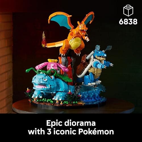 LEGO Pokémon Venusaur, Charizard and Blastoise - Building Set for Adults, Ages 18+ - Collectible Pokémon Figures - Gift Idea for Men & Women - 72153 thumbnail 3