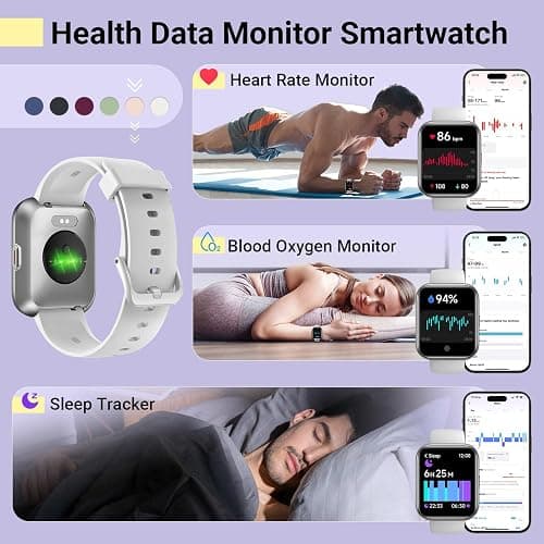 Smartwatch for Women, Compatible with Android & iPhone, 1.8'' Fitness Tracker Watch with Alexa, Call & Notification Alerts, Heart Rate & Sleep Monitor, 120 Sports Modes, Waterproof Watch for Women thumbnail 4