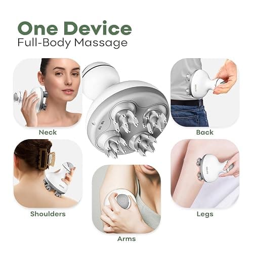 adomii Electric Scalp Massager Cordless, Waterproof Handheld Head Hair Massage Massager, 84 Kneading Nodes & Pet-Friendly Cat Massager- Ideal Gift thumbnail 7