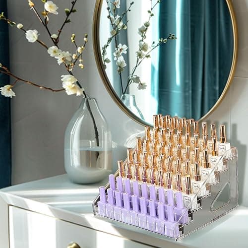 ShunChengFa Nail Polish Storage Box Makeup Organizer Cosmetics Storage Transparent Easy to Assemble 7 Layers thumbnail 5