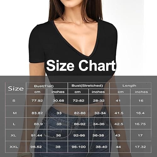 1 & 9 Crop Tops for Women Short Sleeve V Neck Sexy Going Out Tops Cute Shirts Basic Tees for Women's Summer Y2k Fashion thumbnail 8