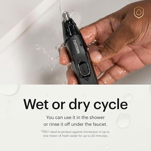 MANSCAPED® The Weed Whacker® 2.0 Electric Nose & Ear Hair Trimmer – 7,000 RPM Precision Tool with Rechargeable Battery, Wet/Dry, Easy to Clean, Improved Stainless Steel Replaceable Blade thumbnail 3