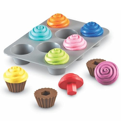 Learning Resources Smart Snacks Shape Sorting Cupcakes - Toddler Girl And Boys Toys, Play Food, Toy Kitchen Accesories, Fine Motor Skills, Preschool Montessori, Shape Sorter , Kids Birthday - Image 1