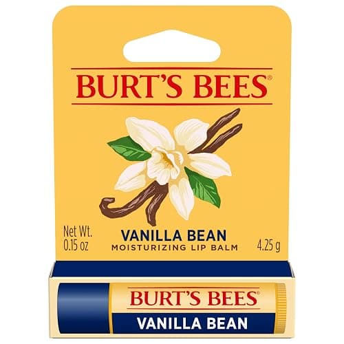 Burt's Bees Lip Balm, Vanilla Bean, Lip Moisturizer With Responsibly Sourced Beeswax, Tint-Free, Natural Conditioning Treatment, 1 Tube, 0.15 oz. - Image 1