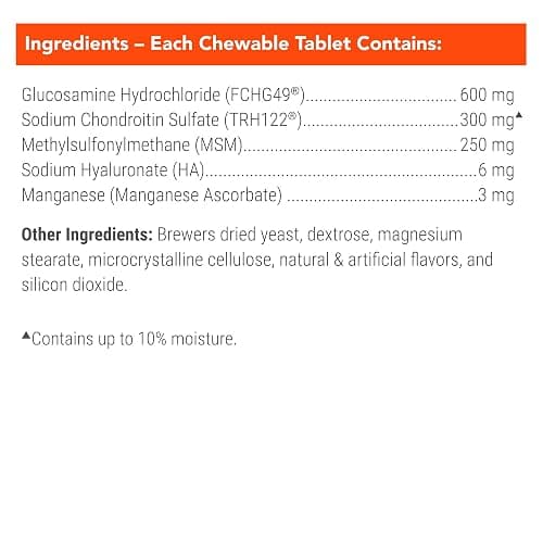 Nutramax Cosequin Maximum Strength Joint Health Supplement for Dogs - With Glucosamine, Chondroitin, and MSM, 60 Chewable Tablets thumbnail 7