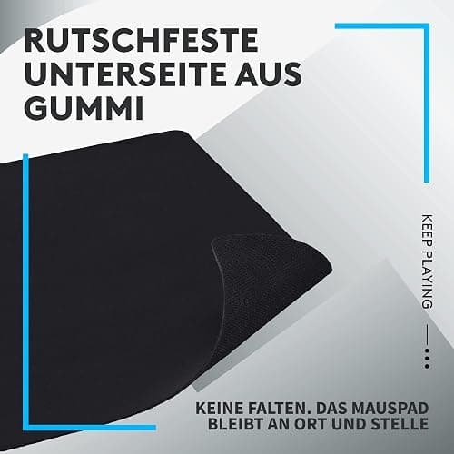 Logitech G G240 Stoff-Gaming-Mauspad, optimiert für Gaming-Sensoren, mäßige Oberflächenreibung, rutschfeste Mausmatte, Mac- und PC-Gaming-Zubehör, 340 x 280 x 1 mm thumbnail 5
