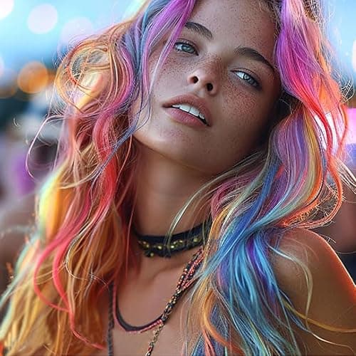 COLAYERIST Hair Chalk for Girls Washable, 10PCS Temporary Hair Color for Kids Adults, Temporary Hair Dye Wax Kids Makeup, Great Christmas Birthday Gifts for 6-13 Year Old Girl (Red etc.) - Blonde+Pink+Sky Blue+Orange+Rose Red+Deep Green+Purple+Bright Red+Gray+White thumbnail 5