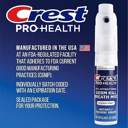 Crest Pro-Health | Portable Alcohol-Free CPC Mist with Clean Mint Flavor | Instant Fresh Breath - 3 Count (0.24oz/7ml) Breath Spray thumbnail 6