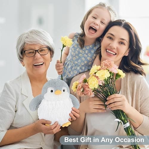 SuzziPals Heatable & Coolable Penguin Plush, Microwavable Heating Pad Stuffed Animal for Soothing & Relaxation, Cute Stuffed Penguins Toy, Penguin Gifts for Girls & Boys thumbnail 7