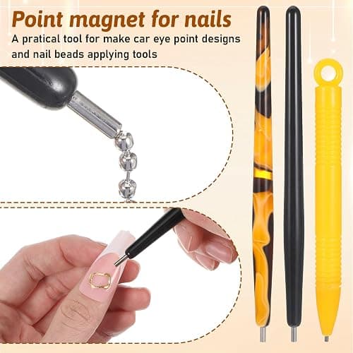 15 PCS Nail Magnet Set, Cat Eye Magnet For Nails Cat Eye Gel Nail Polish Magnet Wand Nails Design Tools Nail-Art DIY Accessories Diverse Glassy Cat-eye Effect thumbnail 3
