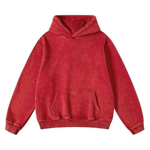 Baimiu Womens Oversized Acid Wash Hoodie Unisex Heavyweight Fleece Hoodies Men Vintage Washed Sweatshirt Fall Y2k Outfits - Image 1