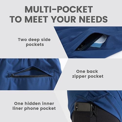 maamgic Gym Shorts for Men 7 inch Inseam with Liner Stretch 2 in 1 Workout Shorts Men Quick Dry Athletic Running Shorts thumbnail 5