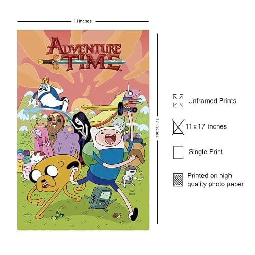 XIHOO Christ-EZ Anime Cartoons Adventure Time Wall Art Print Poster Home Decor Premium - Matte poster Frameless Gift 11 x 17 inch(28cm x 43cm) thumbnail 2