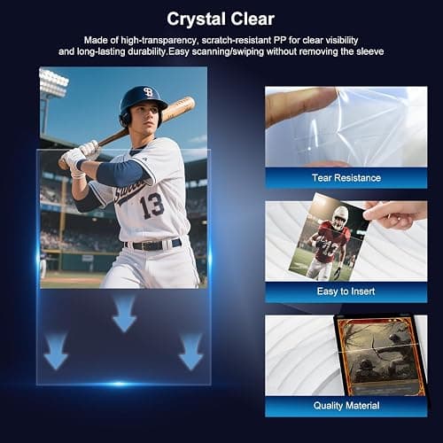 600 Counts Soft Clear Perfect Fit Card Sleeves for Trading Cards, Exact Fit Protector for TCG, Sports (Basketball, Baseball, Football) and Collectible Cards,Plastic Penny Sleeves(600) thumbnail 4