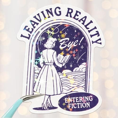 150 PCS Romance Book Stickers for Kindle, Holographic Bookish Sticker Pack Reading Glitter Vinyl Decals for Laptop Ebook Readers Water Bottles Journal Scrapbook Waterproof thumbnail 8