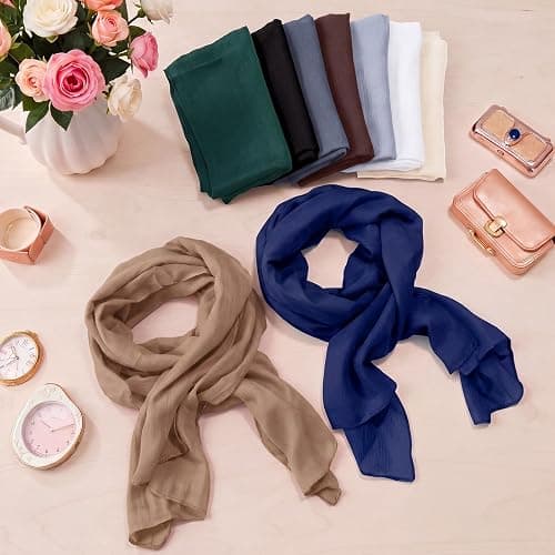Patelai Women Summer Cotton Scarves Lady Light Soft Long Scarf Linen Beach Shawl Wrap, Candy Color thumbnail 7