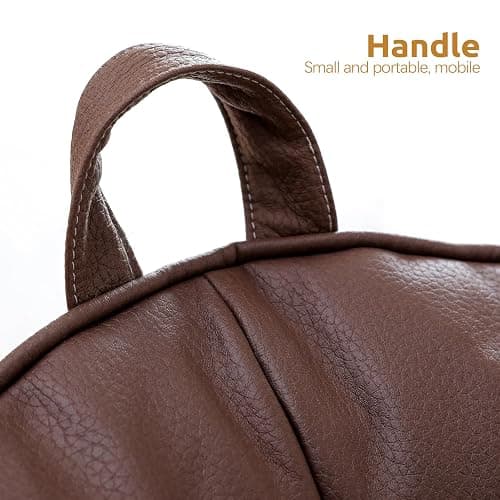 ISAENNE Kids Bean Bag Chair Cover (No Filler),Coffee Zipper Bean Bags Chair Cover,Memory Foam Fillable Beanbag Chair Cover,Suitable for Children,19.7" * 19.7" * 17.7" - Coffe - Medium thumbnail 6