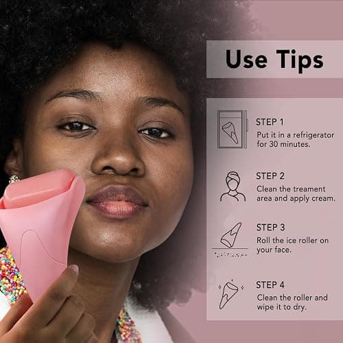 huefull Ice Roller for Face Women, Skin Care Set & Ice Face Roller，Self Care Gifts for Women,Reduces Puffiness and Wrinkle, Facial Massager Tool & Spa Pink Gifts thumbnail 5