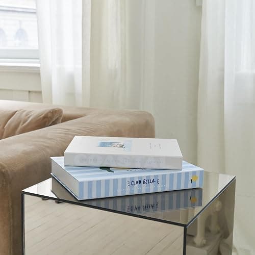 Beautiful Decorative Books - Set of 2 Coastal Room Decor Boxes Enhance Any Coffee Table, Bookshelf or Mantel Shelf - Aesthetic Fake/Faux Books for Modern Home Decoration, Photo Storage/Keepsake Box thumbnail 8