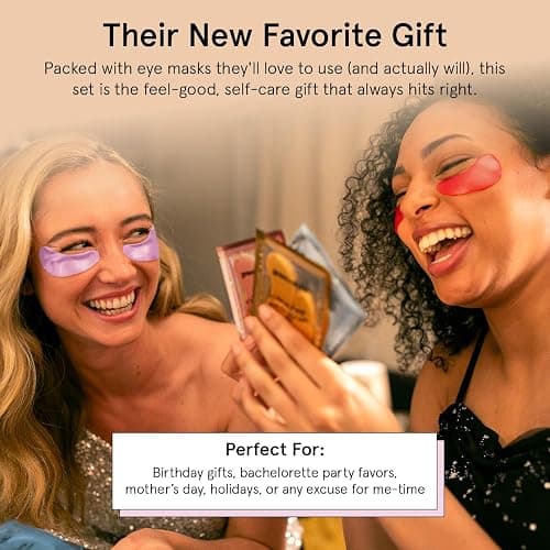 grace & stella Under Eye Mask Variety Pack - 18 Pairs of Under Eye Patches for Dark Circles - With 6 Colors (3 Pairs/Color) - Valentines Gift Bags - Gel Masks Puffy Eyes for Women, Vegan Cruelty Free thumbnail 8