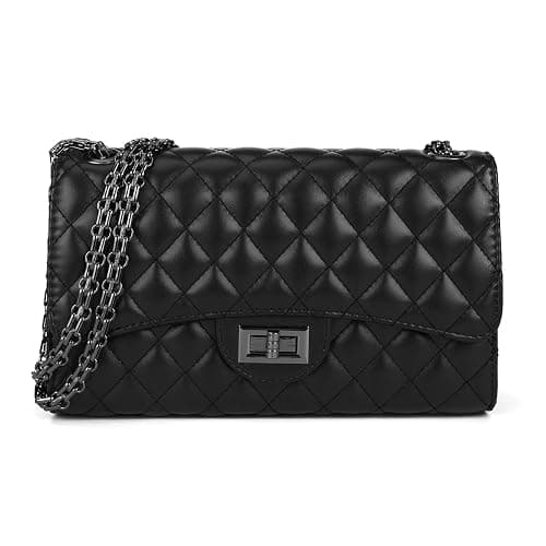 Gladdon Quilted Crossbody Purse for Women Trendy Ladies Shoulder Bag with Chain Designer Purses - Image 1