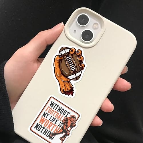 100pcs Football Stickers for Water Bottle, American Football Rugby Vinyl Waterproof Decal for Boy Teen Adult Laptop Phone Skateboard Guitar Luggage Notebook Helmet thumbnail 4