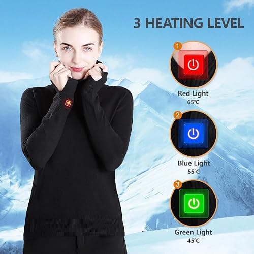 Heated Thermal Top for Women Electric Sweater Shirt Base Layer with Battery thumbnail 4