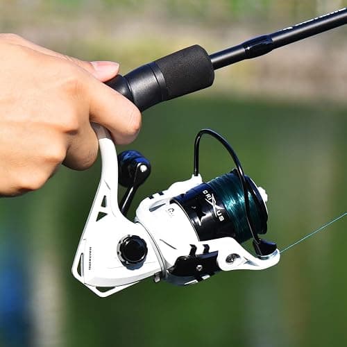 KastKing Crixus Fishing Rod and Reel Combo, High Performance Spinning & Baitcaster Combo, IM6 Graphite 2Pc Blanks, Zirconium Oxide Rings, SuperPolymer Handle, Lightweight Reel with Aluminum Spool thumbnail 5