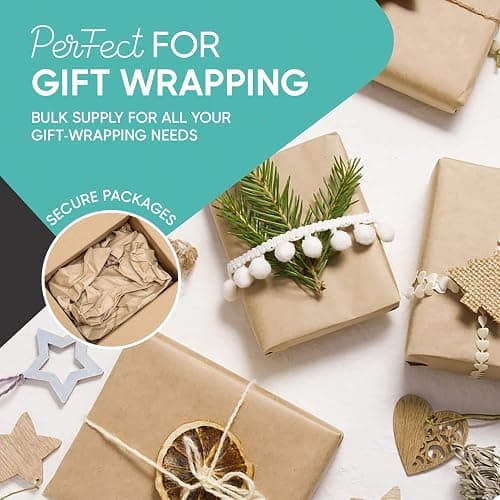 Made in USA Kraft Paper Wide Jumbo Roll 48" x 1200" (100ft) Ideal for Gift Wrapping, Art, Craft, Postal, Packing, Shipping, Floor Protection, Dunnage, Parcel, Table Runner, 100% Recycled Material thumbnail 2